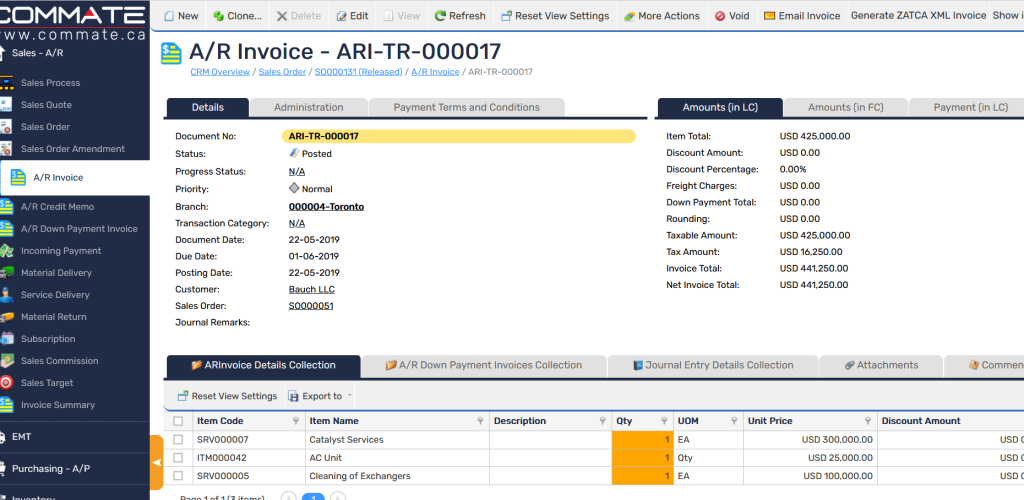 A-R Invoicing