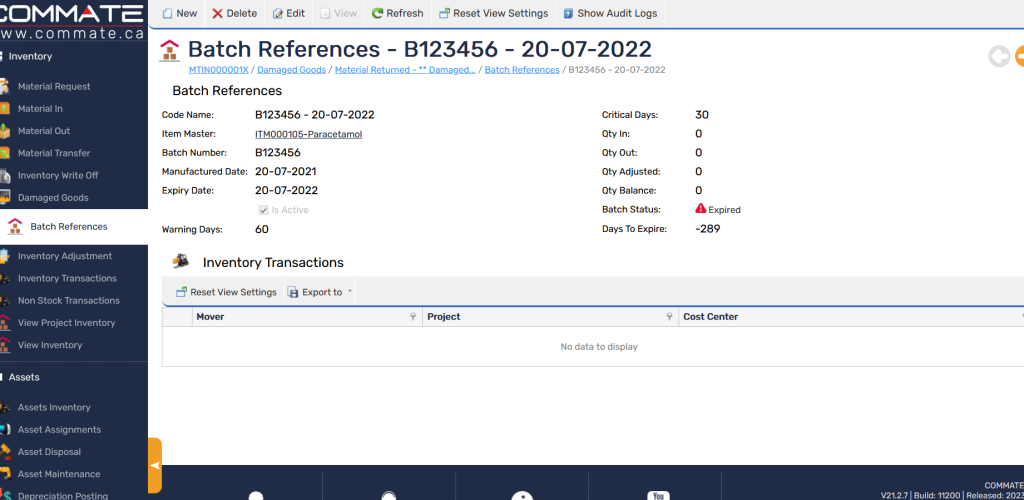 Batch & Date-wise Expiry