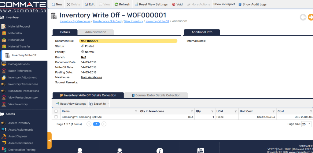 Inventory Write-offs