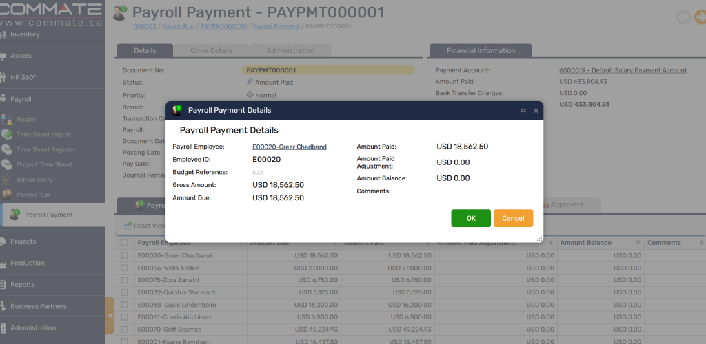 Payroll Payments